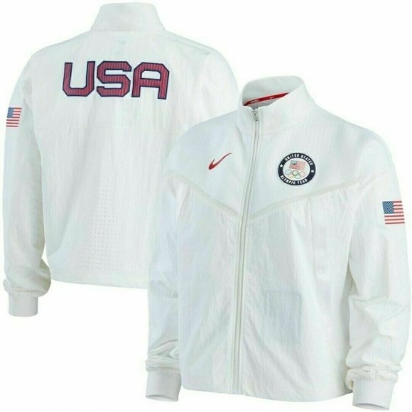 $450 MEN S M L XL Nike Team USA Windrunner Medal Stand Jacket Olympic CK4552-100 - Picture 11 of 11